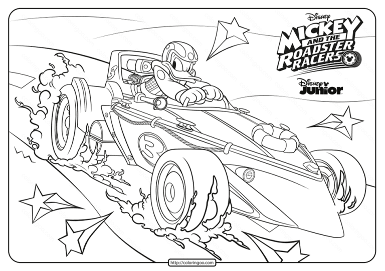 Mickey and The Roadster Racers Minnie Coloring Page