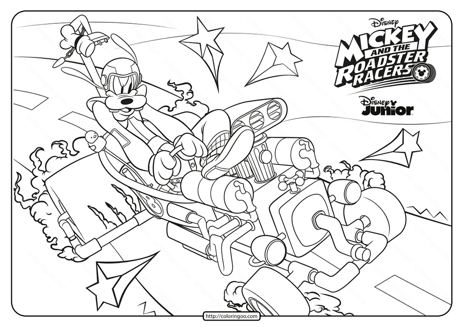 The Roadster Racers Goofy Goof Coloring Page