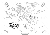 Princess Elena of Avalor Jaquin Skylar Coloring Page