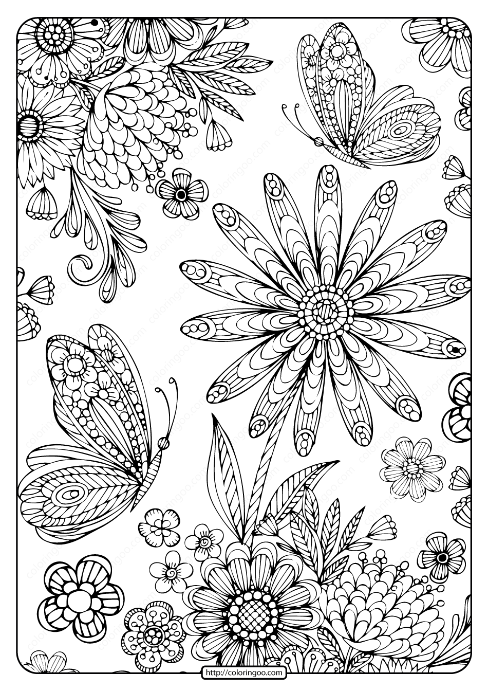 Printable Coloring Book Pages for Adults 001