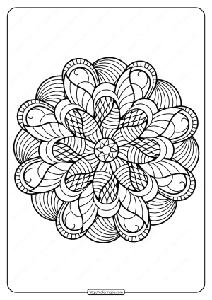 Printable PDF Coloring Book Pages for Adults 012