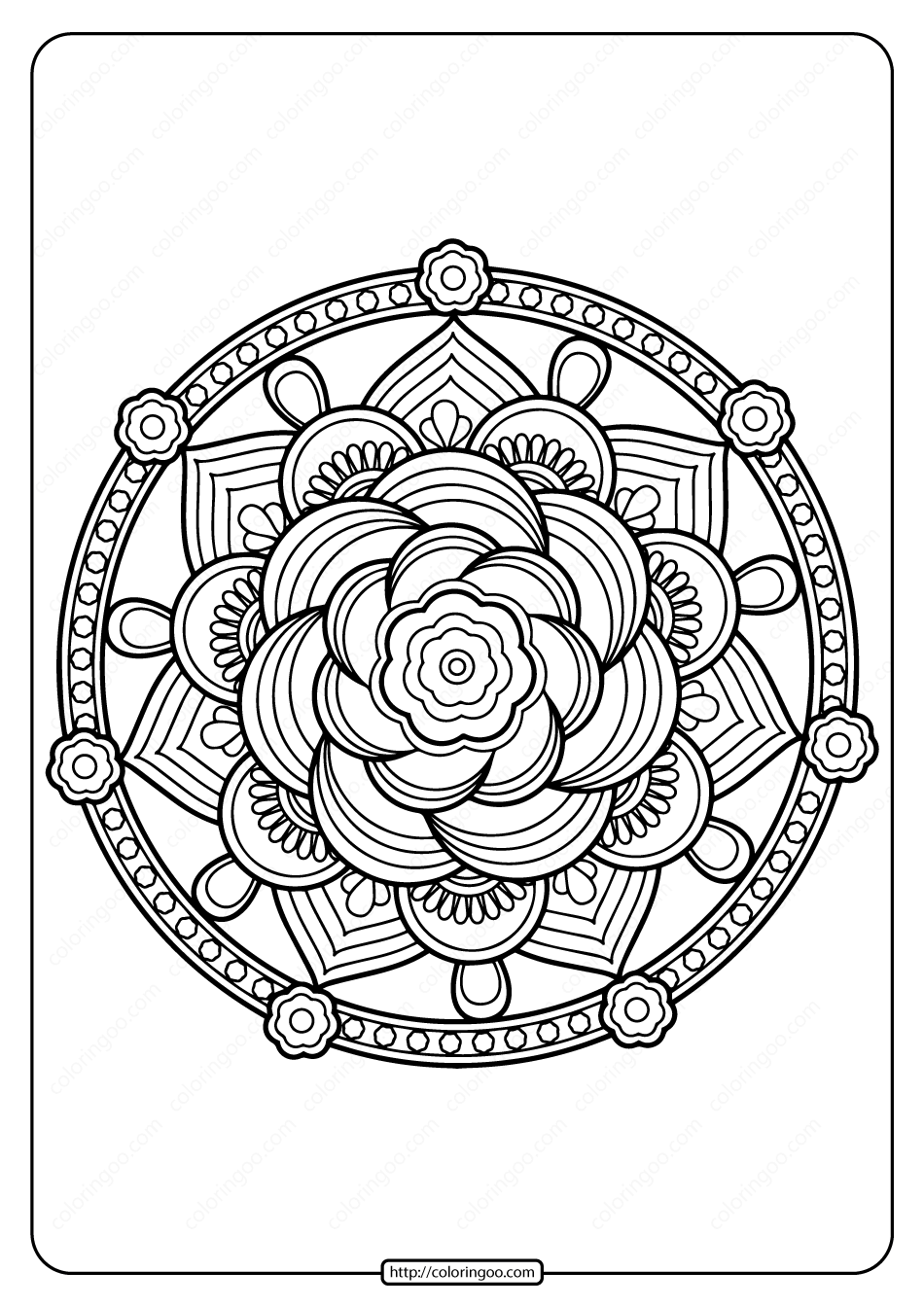 Printable PDF Coloring Book Pages for Adults 013