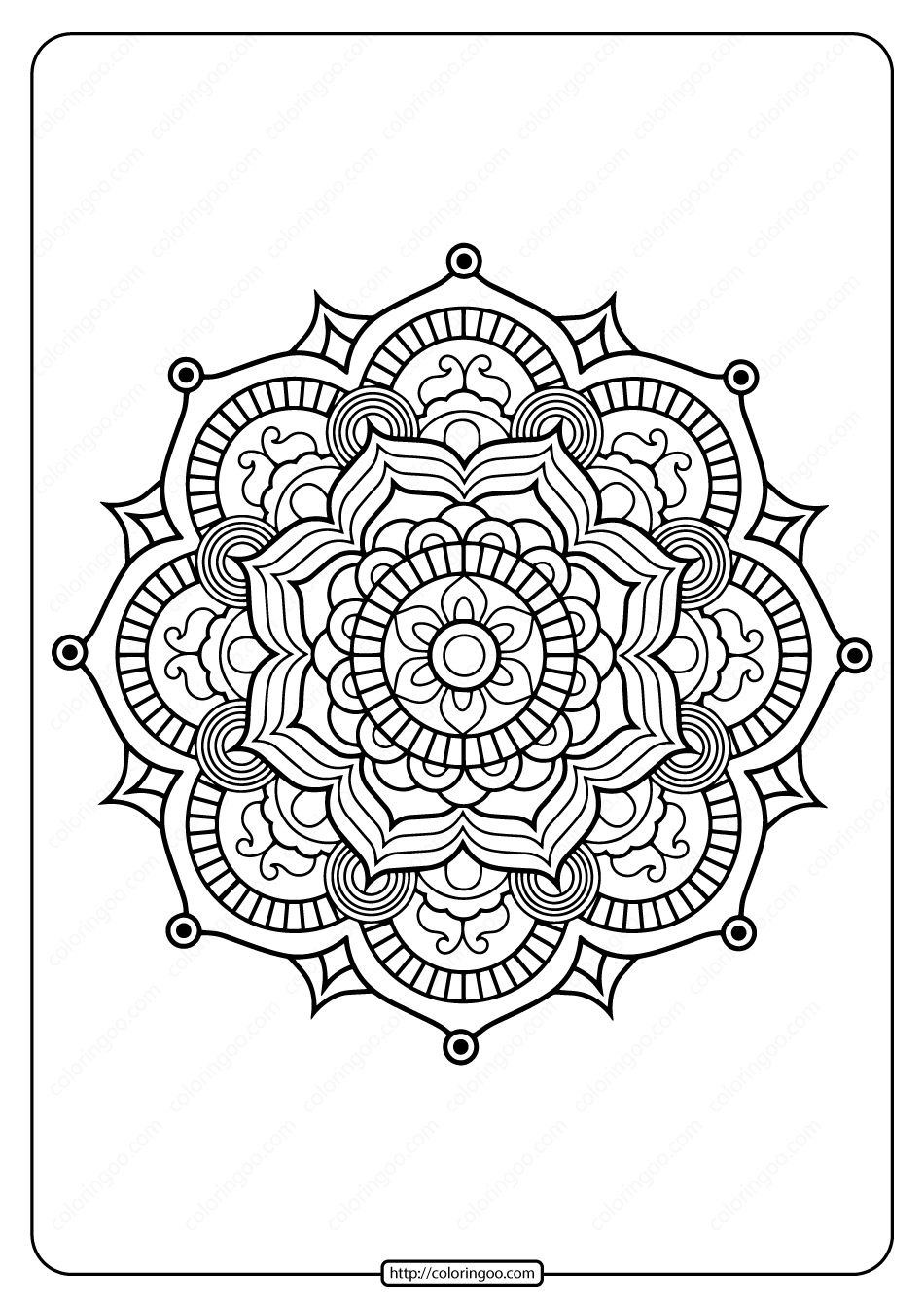 Printable PDF Coloring Book Pages for Adults 014