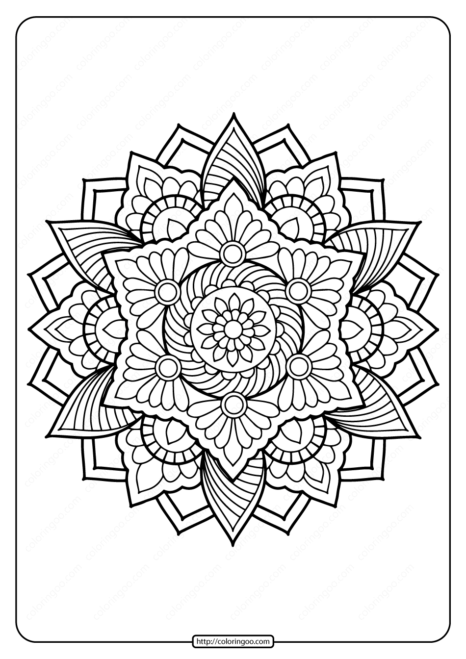 Printable PDF Coloring Book Pages for Adults 024