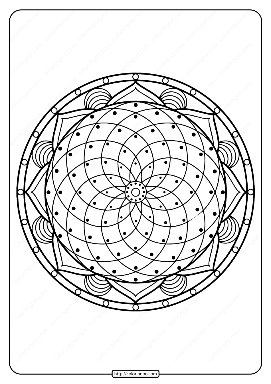 Printable PDF Coloring Book Pages for Adults 026