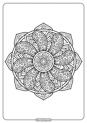 Printable PDF Coloring Book Pages for Adults 017