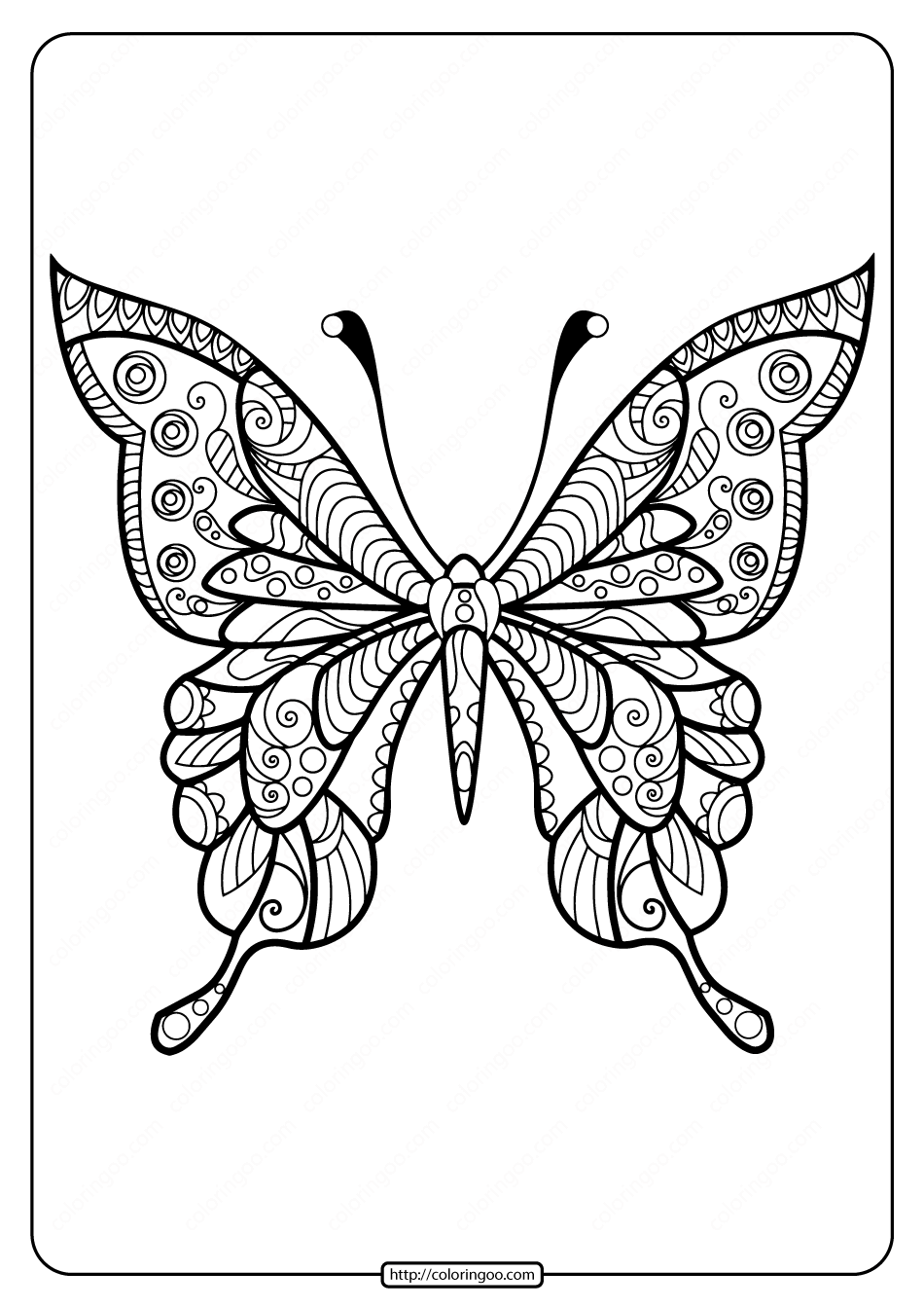 butterfly mandala coloring pages book 40