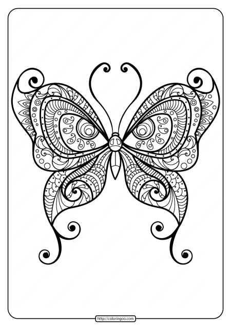 butterfly mandala coloring pages book 45