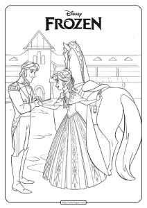 Disney Frozen Anna and Hans Coloring Pages 02
