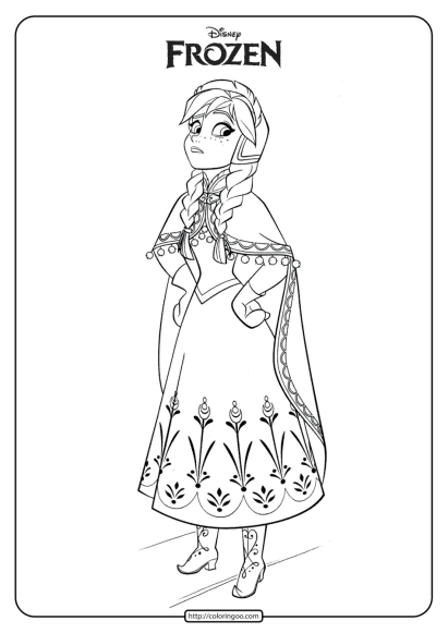 disney frozen anna coloring pages book 04