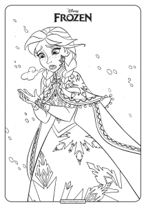 Disney Frozen Anna Coloring Pages Book