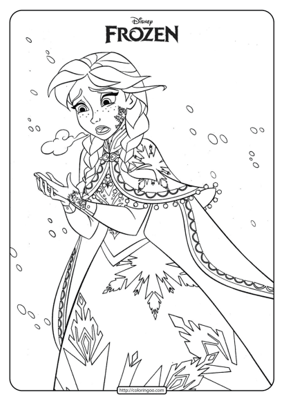 disney frozen anna coloring pages book