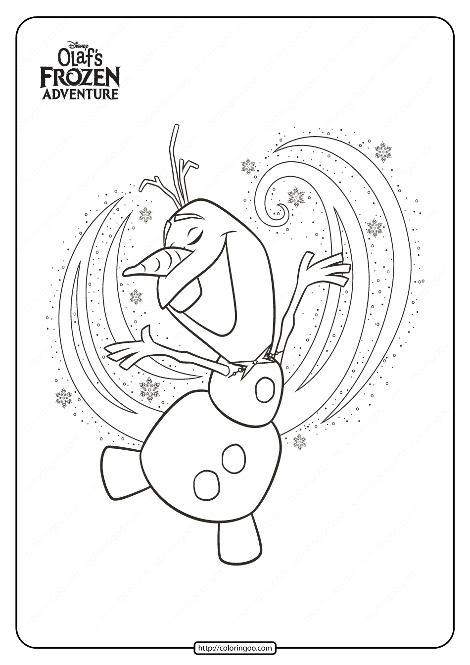 Disney Olaf’s Frozen Adventure Coloring Pages 02