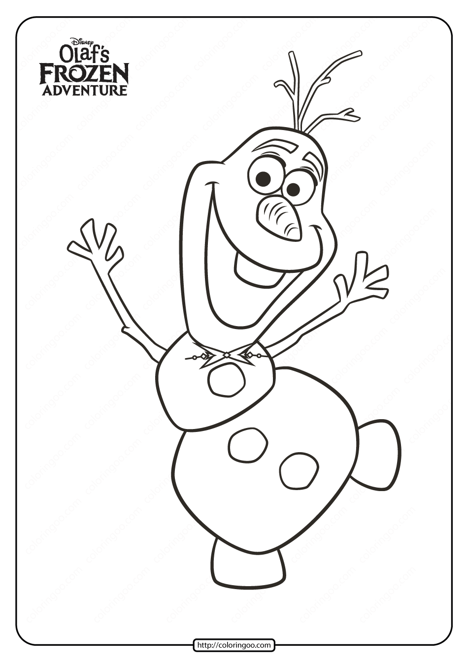 Disney Olaf’s Frozen Adventure Coloring Pages 03