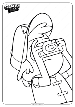 Free Printable Gravity Falls Dipper Coloring Page