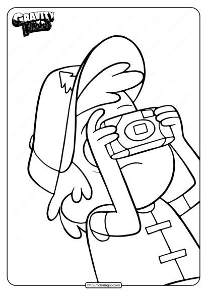 free printable gravity falls dipper coloring page