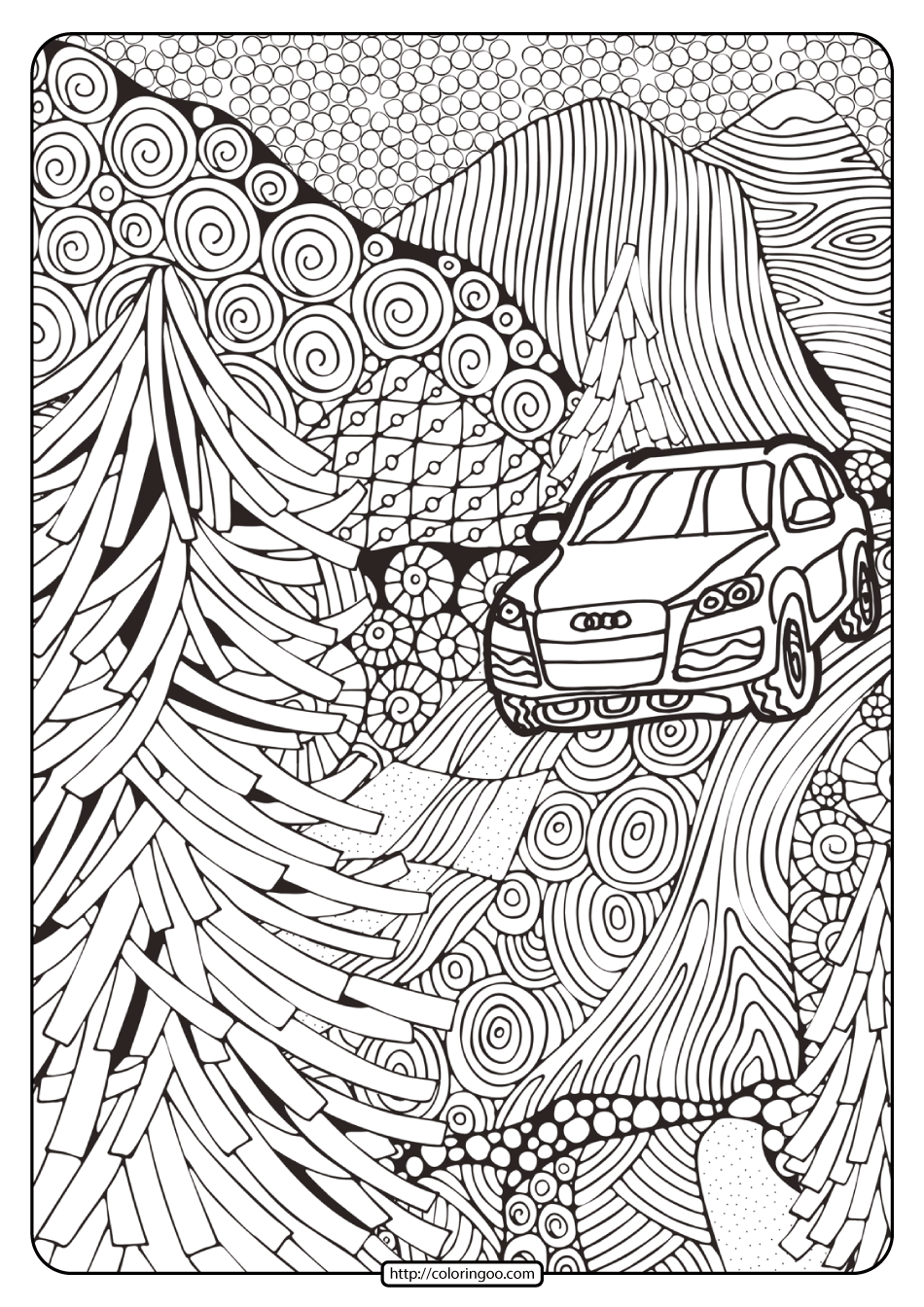 Printable Audi Cars Coloring Book & Page - 02