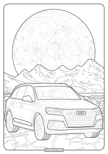 printable audi coloring book page 03