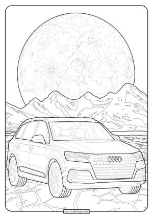 Printable Audi Cars Coloring Book & Page - 03