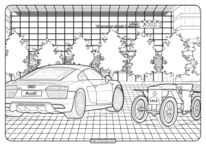 Printable Audi Cars Coloring Book & Page - 07