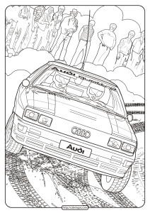 printable audi coloring book page 09