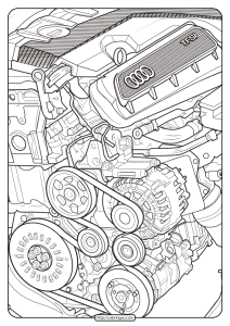 Printable Audi Cars Coloring Book & Page - 10