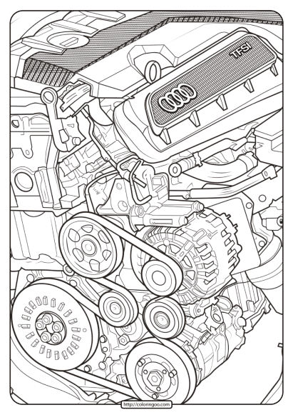 printable audi coloring book page 10