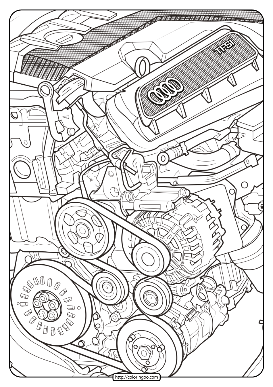 Printable Audi Cars Coloring Book & Page – 10