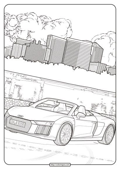 printable audi coloring book page 11