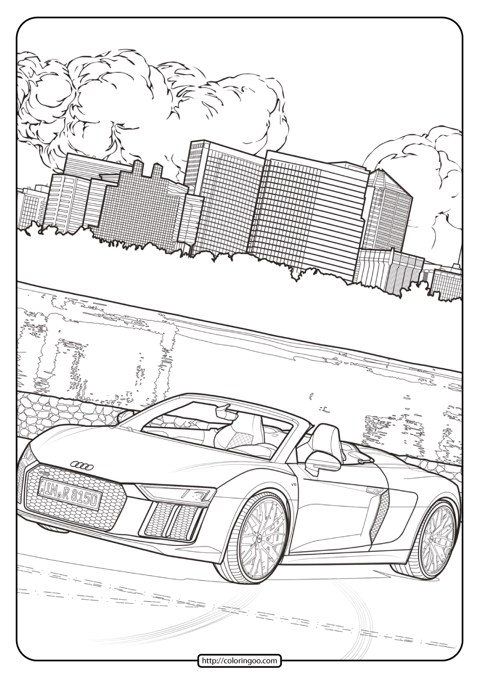 Printable Audi Cars Coloring Book & Page – 11