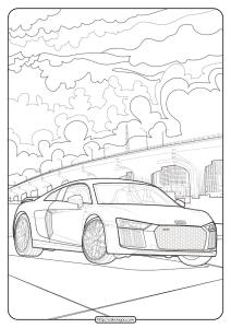 Printable Audi Cars Coloring Book & Page - 12