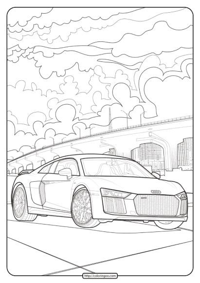 printable audi coloring book page 12