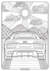 printable audi coloring book page 13