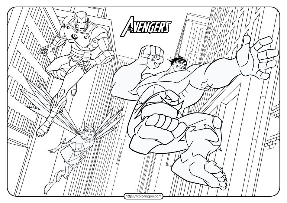 Printable The Avengers Coloring Book and Pages 01