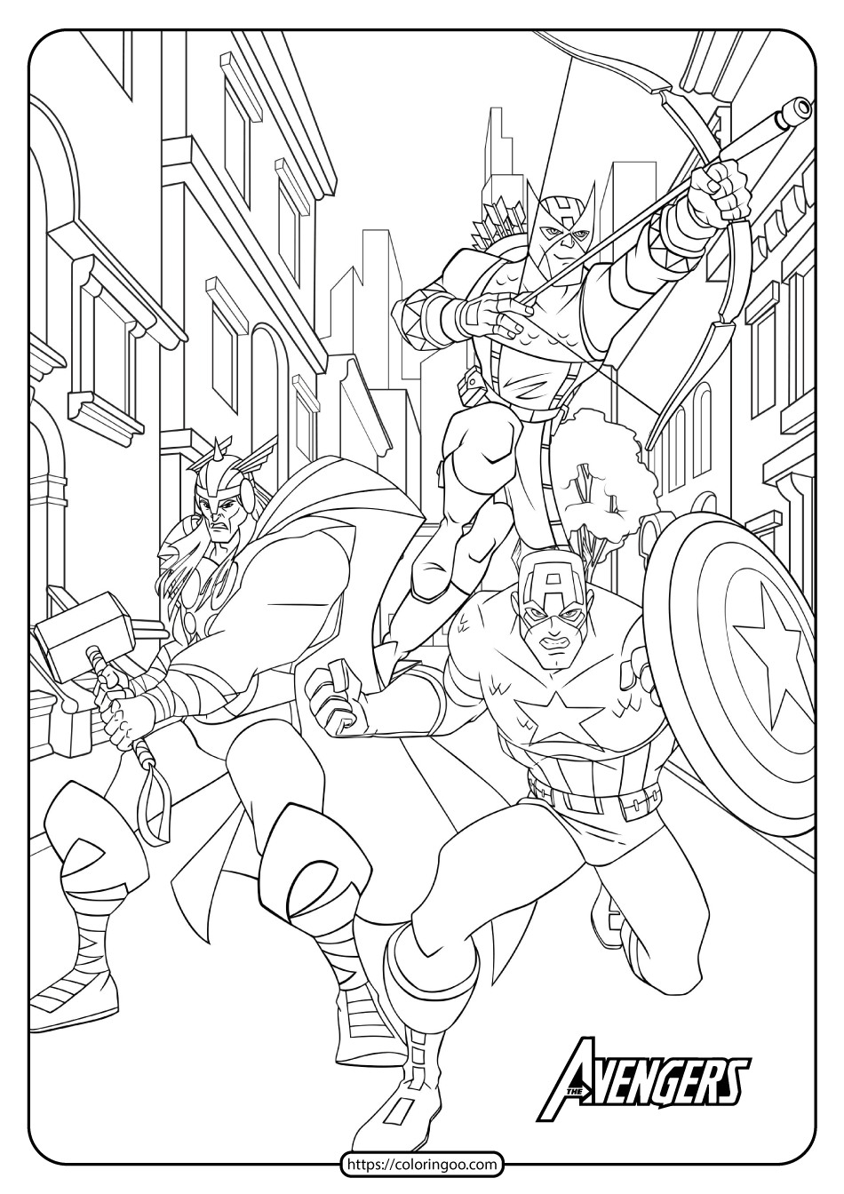 Printable The Avengers Coloring Book and Pages 01 Free Printable