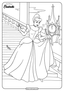 printable cinderella coloring book and pages 01