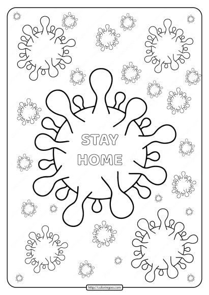 printable covid 19 virus coloring page