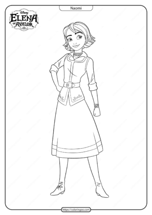 printable elena of avalor naomi coloring pages