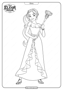 printable elena of avalor pdf coloring pages