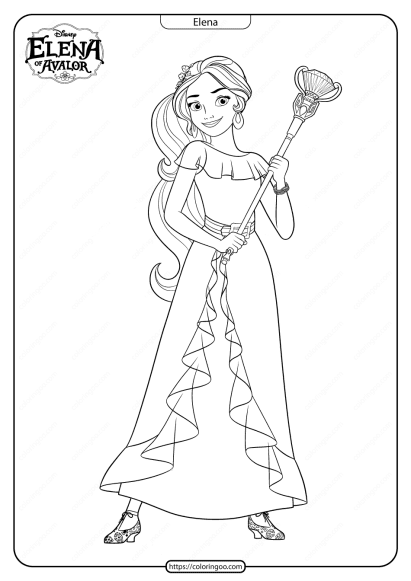 printable elena of avalor pdf coloring pages