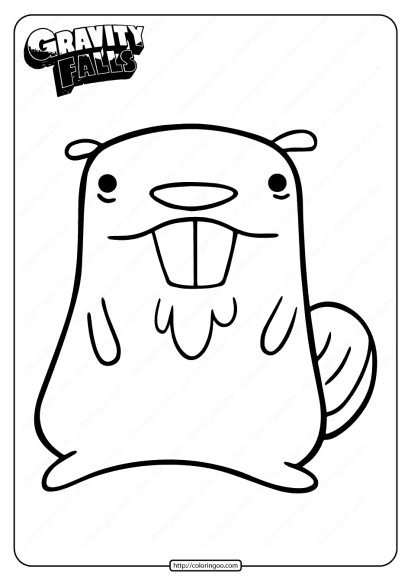 printable gravity falls beaver coloring pages