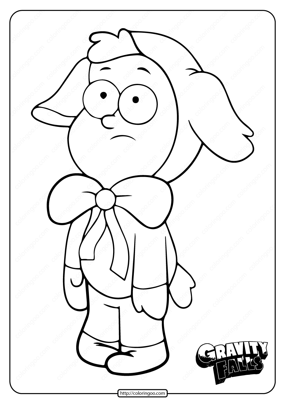 printable gravity falls dipper pines coloring pages