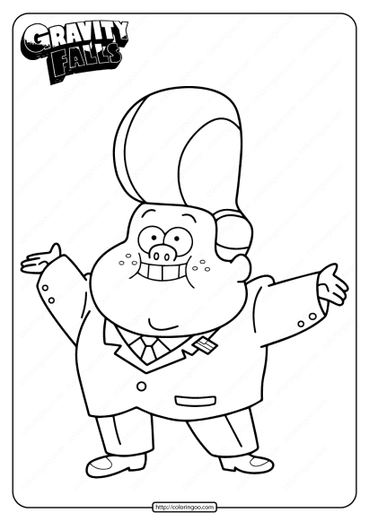 printable gravity falls gideon gleeful coloring page