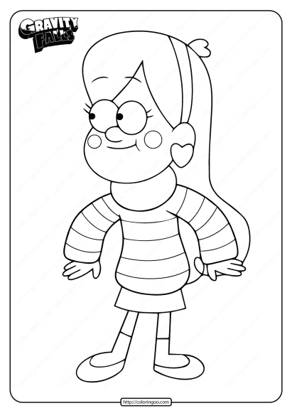 printable gravity falls mabel coloring page