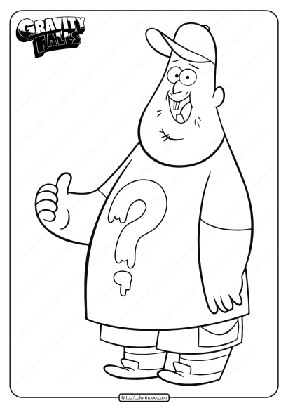 printable gravity falls soos ramirez coloring pages