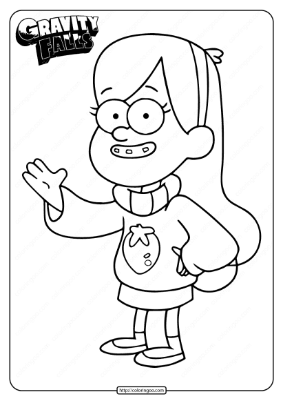 printable gravity mabel coloring page