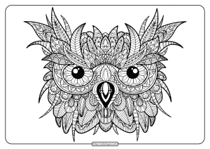 printable owl mandala coloring pages