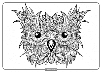 printable owl mandala coloring pages