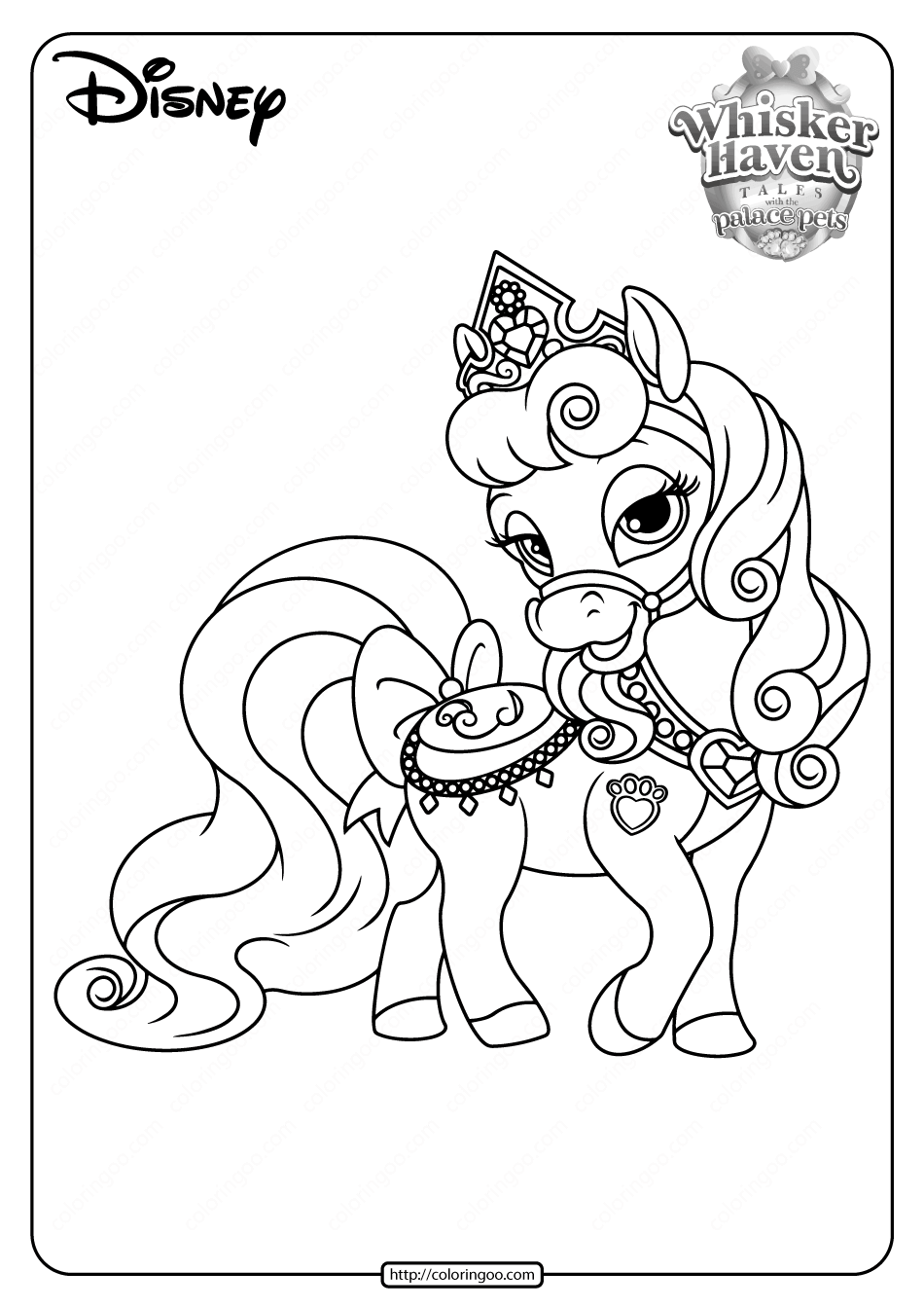 printable palace pets bloom pdf coloring pages