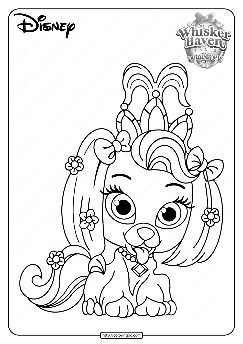 printable palace pets daisy pdf coloring pages